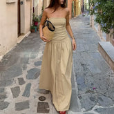 Pleated Strapless Dress