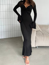 V-Neck Knotted Dress