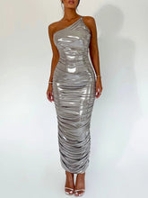Robe longue dos nu à une épaule Margaret