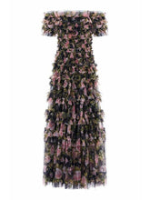 Robe longue à volants superposés Natalia