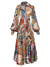 La robe à manches longues en mosaïque