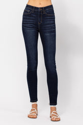 High Rise Skinny Jeans mit Handsanding