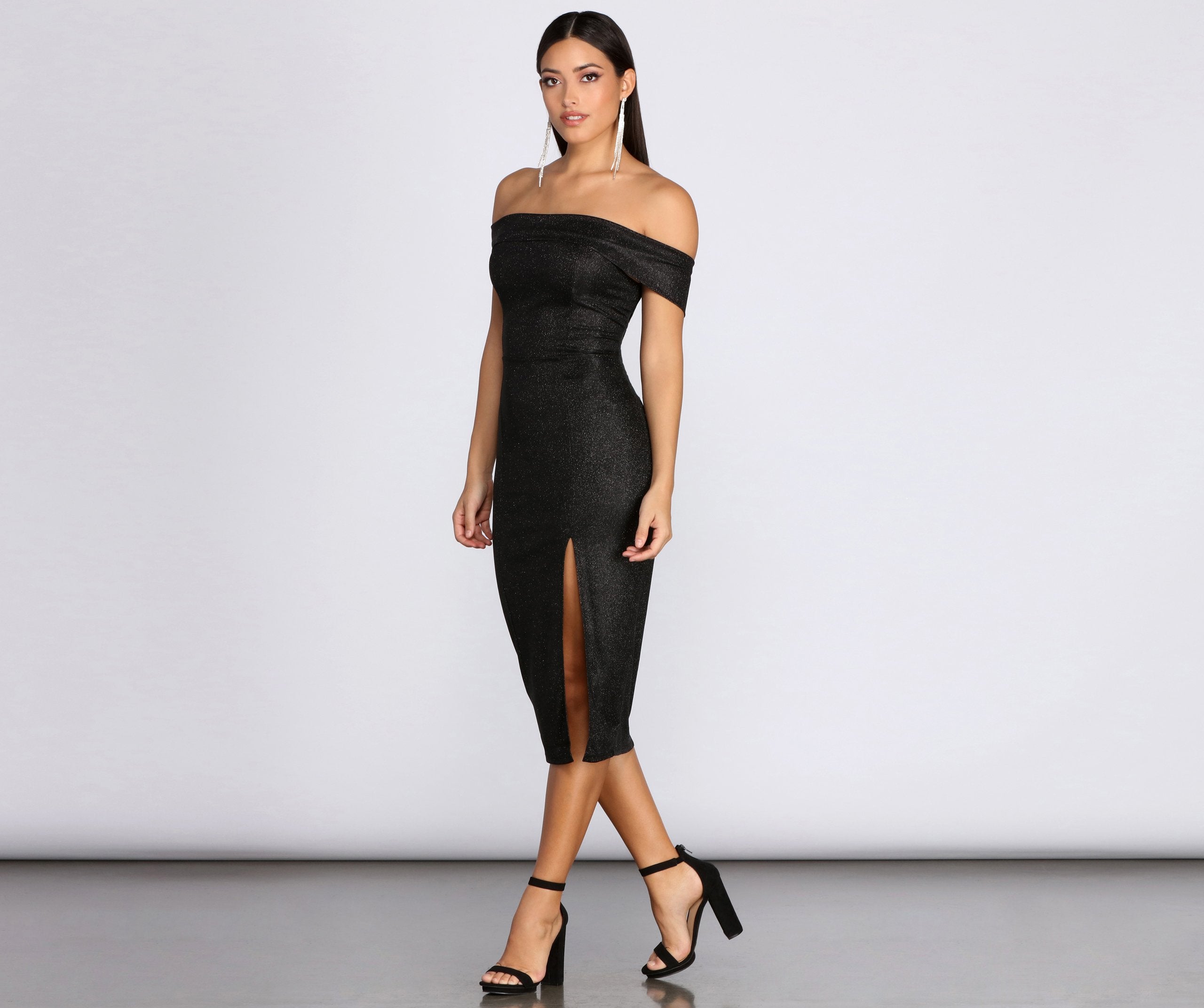 Misty Off Shoulder Glitter Dress Luis Shop Misty Off Shoulder Glitter Dress Luis Shop