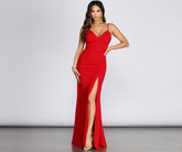 Robe formelle froncée en crêpe Evanna