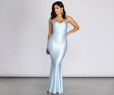 Jenelle Abendkleid mit Wasserfallausschnitt