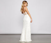 Robe Melissa en maille à sequins et dos croisé