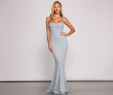 Robe sirène pailletée sans manches de soirée Everly