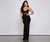 Robe sirène en dentelle illusion formelle Farren