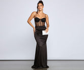 Larissa – Formales Satinkleid in Heat Stone