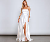 Abendkleid aus Satin „Jenny“ in A-Linie