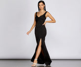 Robe de soirée plissée en néoprène Eliza