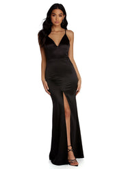 Formelles Kleid aus Spitze und Satin „Katrina“