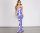 Schillerndes Schnürkleid „Gwenyth“