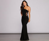 Mara Crêpe-Kleid mit One-Shoulder-Träger