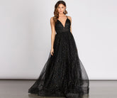 Vanessa V Neck Tulle Gown