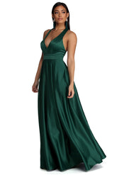 Robe de bal en satin de la collection Elle