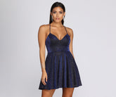 Robe patineuse scintillante de minuit