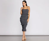 Sweet & Smocked – Midikleid mit kleinen Rüschen