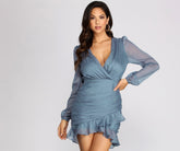 Sinnliches, plissiertes Minikleid aus Chiffon