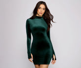 Robe mini luxueuse en velours