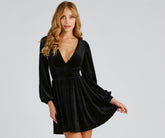 Robe patineuse en velours coquine et chic