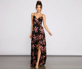 Total Sweetheart Floral High Slit Maxi Dress