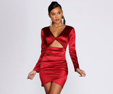 Mini-robe en satin Twist of Fate