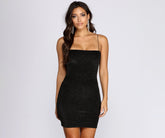 Schimmerndes Glitzer-Minikleid