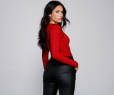 Haut court tendance Keepin' Knit