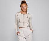 Haut court tendance Keepin' Knit