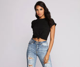 Knoten über dieses Top mit Manschette