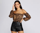 Haut en mousseline de soie Wild Card