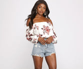 Forever Stunning Floral Cropped Blouse