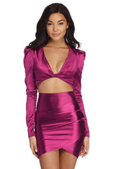 Neonfarbenes bauchfreies Top „Hot Mami“