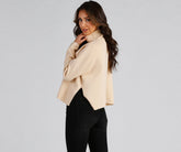 Pull à col roulé confortable en tricot