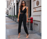Glamouröser und hinreißender ärmelloser Jumpsuit