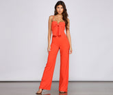 Glamour It Up – Jumpsuit mit Bindeband vorne