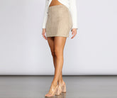 Fall Ready Faux Suede Mini Skirt