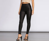 Leggings mit Schlangenprägung