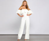 Schulterfreier Jumpsuit „Iconic Elegance“