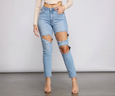 Trendy Skinny Jeans mit Cut-Out und hoher Taille
