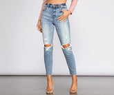 Tobi – Zerstörte Mom-Jeans mit superhoher Taille