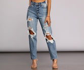 Tobi Super High Waist Mom Jeans