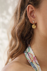 Ohrringe mit Zitronenscheibe