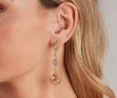 Französische, glamouröse lineare Tropfenohrringe