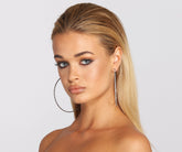 Extra große Creolen mit Strasssteinen