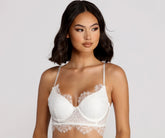 Langes Bralette aus gewellter Spitze