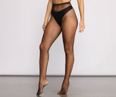 Netzstrümpfe mit hoher Taille und Heat Stone