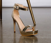 Luxe Glamour Chrome Platform Heels