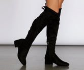 Everyday Slay Hohe Stiefel aus Wildlederimitat